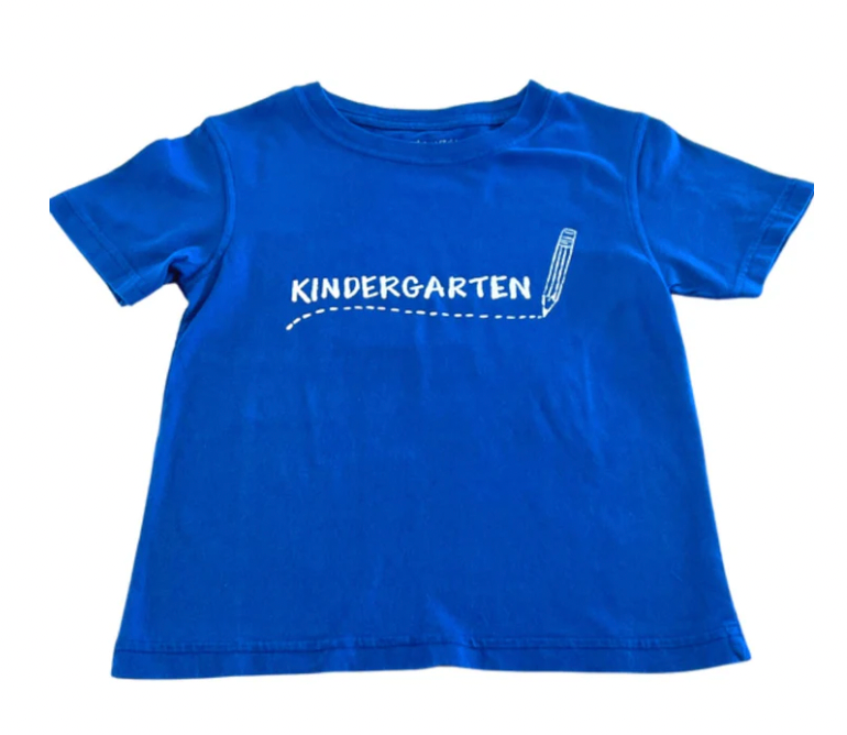 Short Sleeve Royal Blue Kindergarten T-Shirt