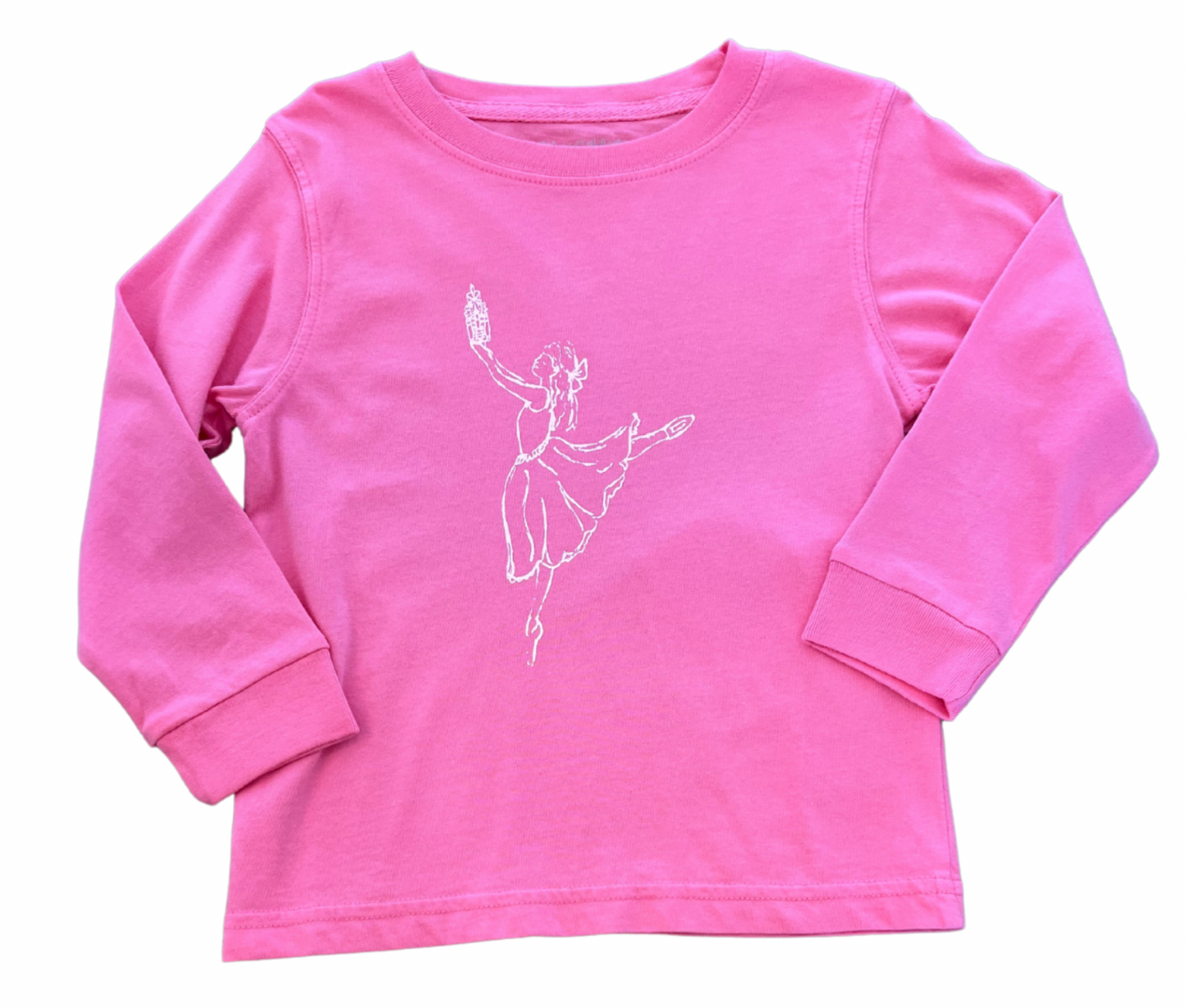 Long Sleeve Pink Nutcracker Ballerina T-Shirt