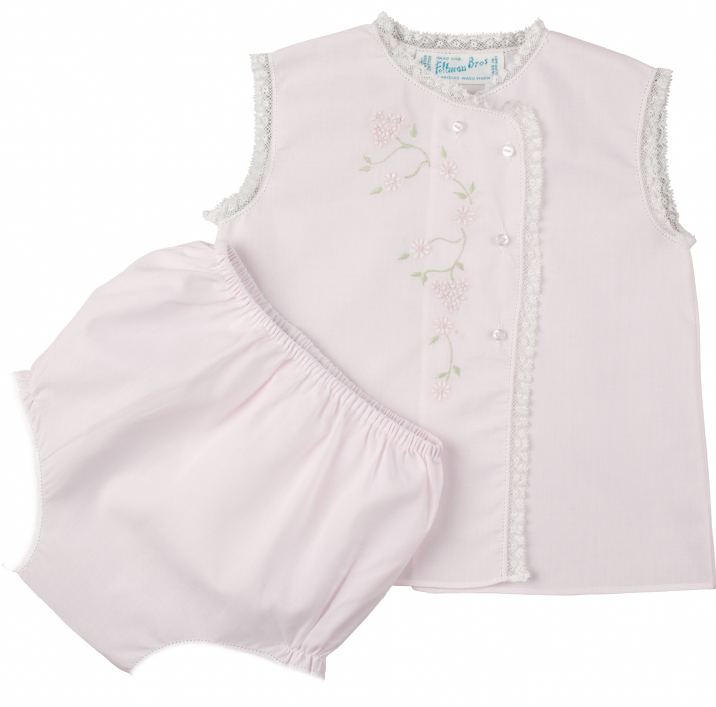 Girls Floral Lace Diaper Set