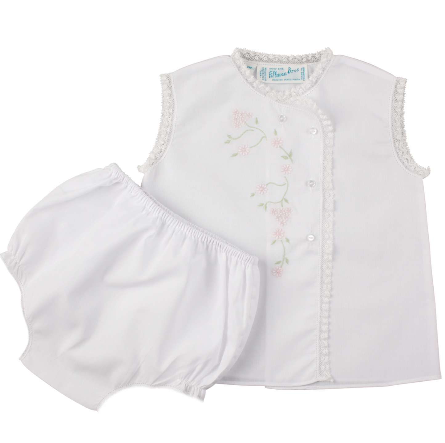 Girls Floral Lace Diaper Set