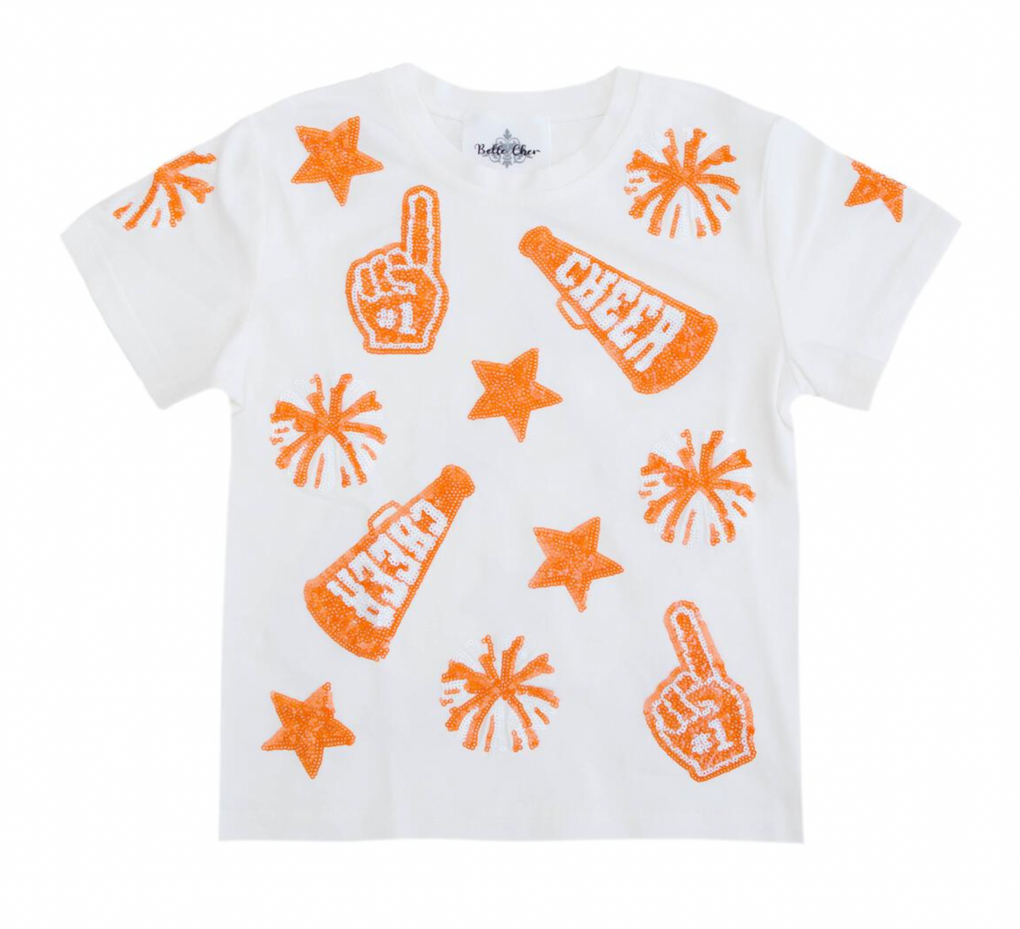 Orange and White Cheer Shirt