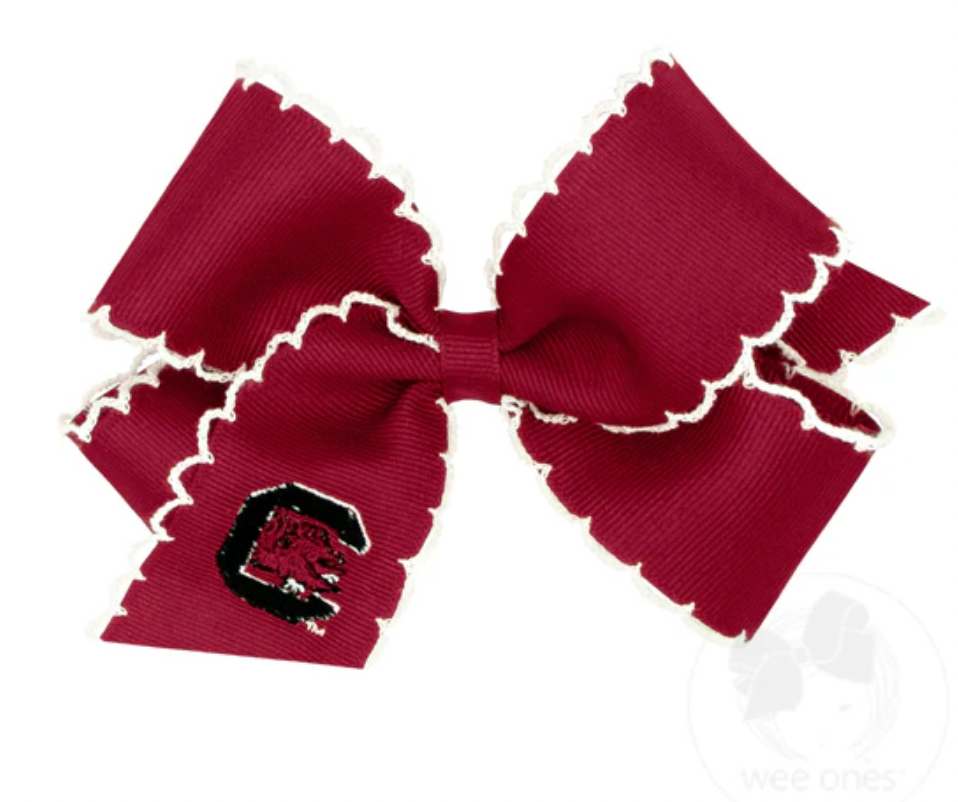 Grosgrain Bow with Embroidered Gamecock