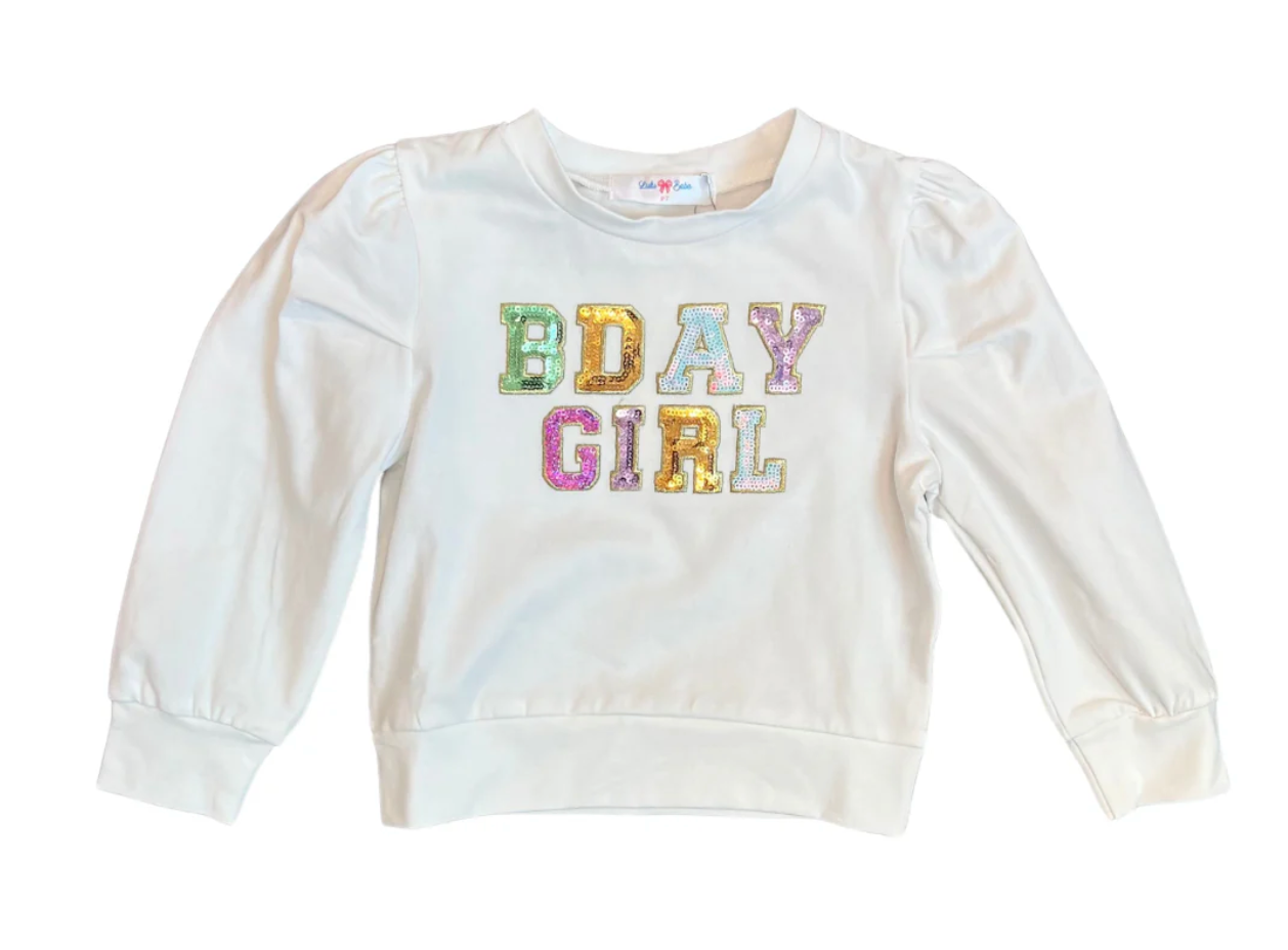 Lily Sequin Shirt- BDAY GIRL (long sleeve)