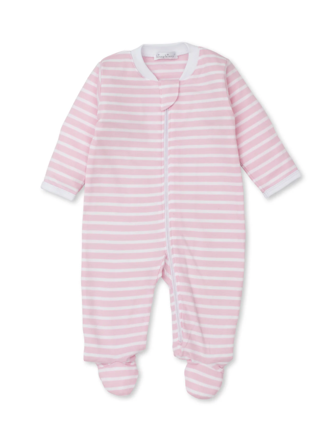 Team Stripes Pink Zip Footie