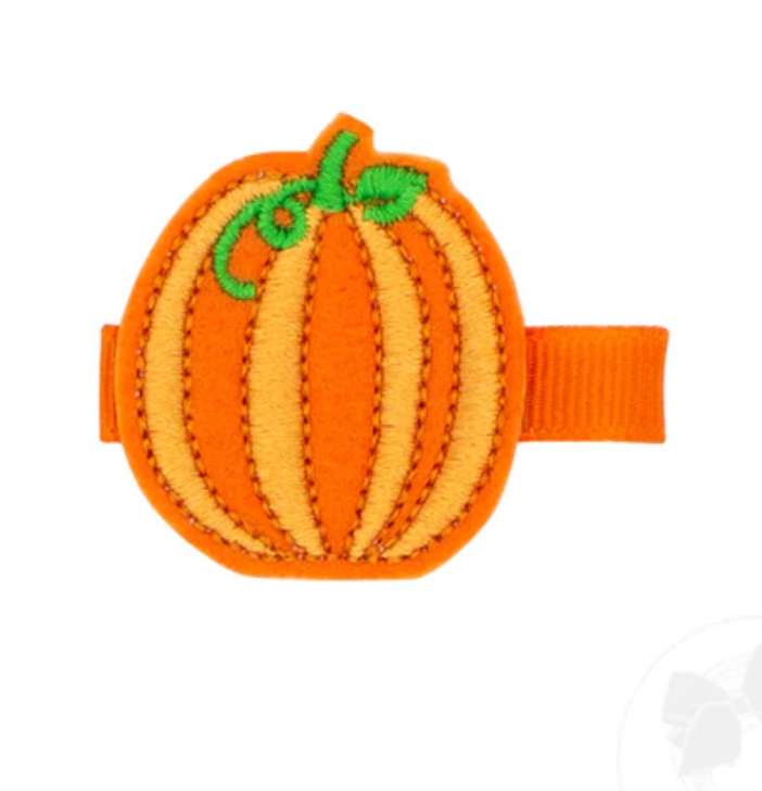 Harvest Pumpkin Felt Hair Clip