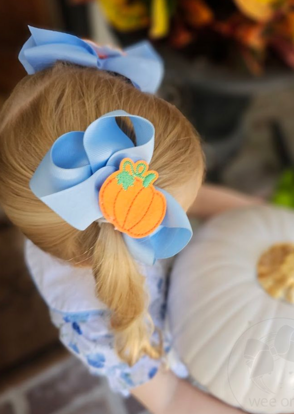 Harvest Pumpkin Felt Hair Clip