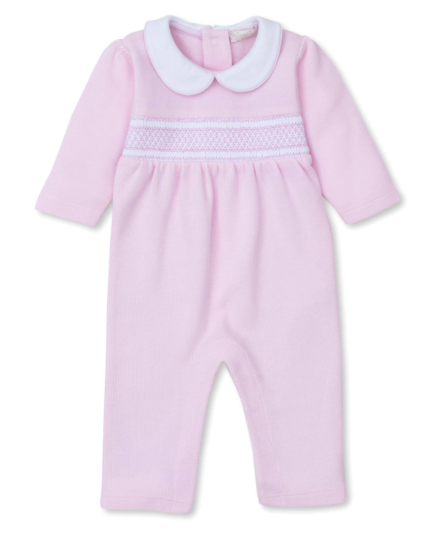 Pink Playsuit with Hand Smocking