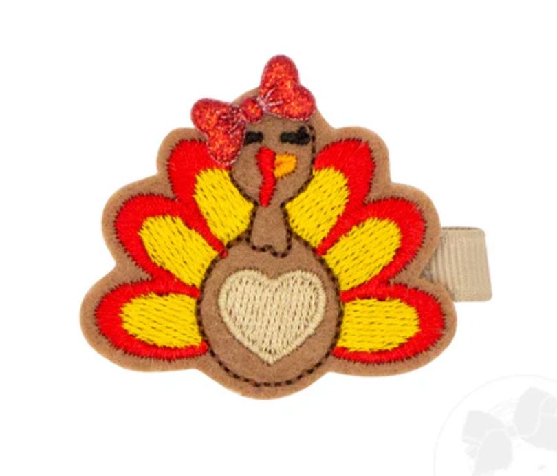 Harvest Turkey Felt Hair Clip