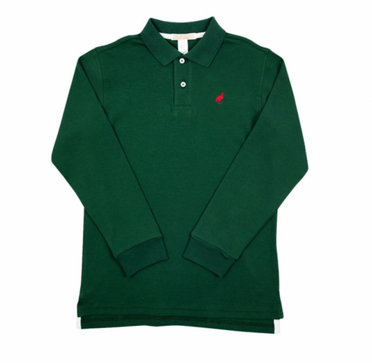 Prim and Proper Polo L/S - Grier Green/Richmond Red