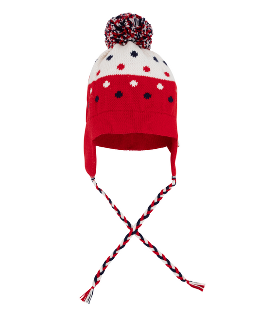 Parrish Pom Pom Hat- Palmetto Pearl/Richmond Red/Nantucket Navy/Dots