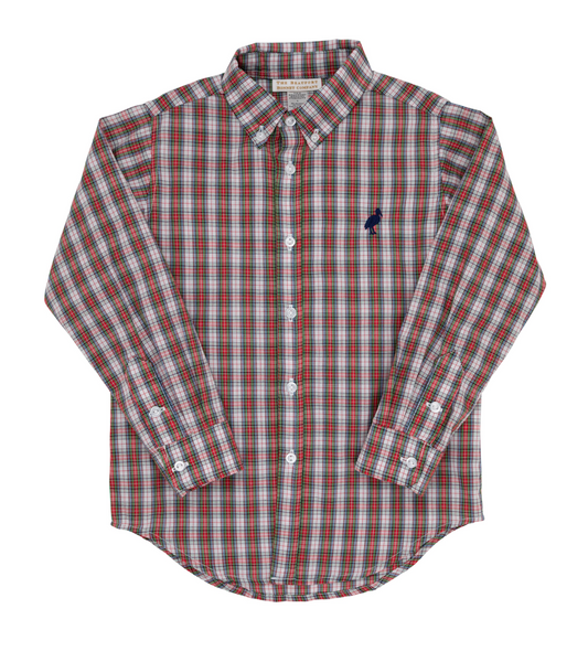 Dean`s List Dress Shirt - Merritt Park Plaid/Nantucket Navy/Worth Avenue White