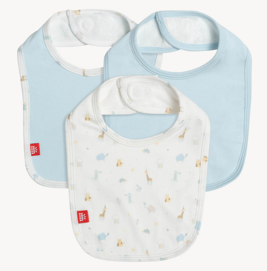 Blue Little Bitty Animal Bib 3pk