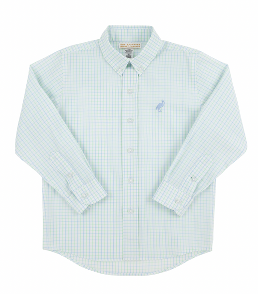 Dean`s List Dress Shirt -Sea Island Seafoam Beale Street Blue Windowpane/Beale St Blue