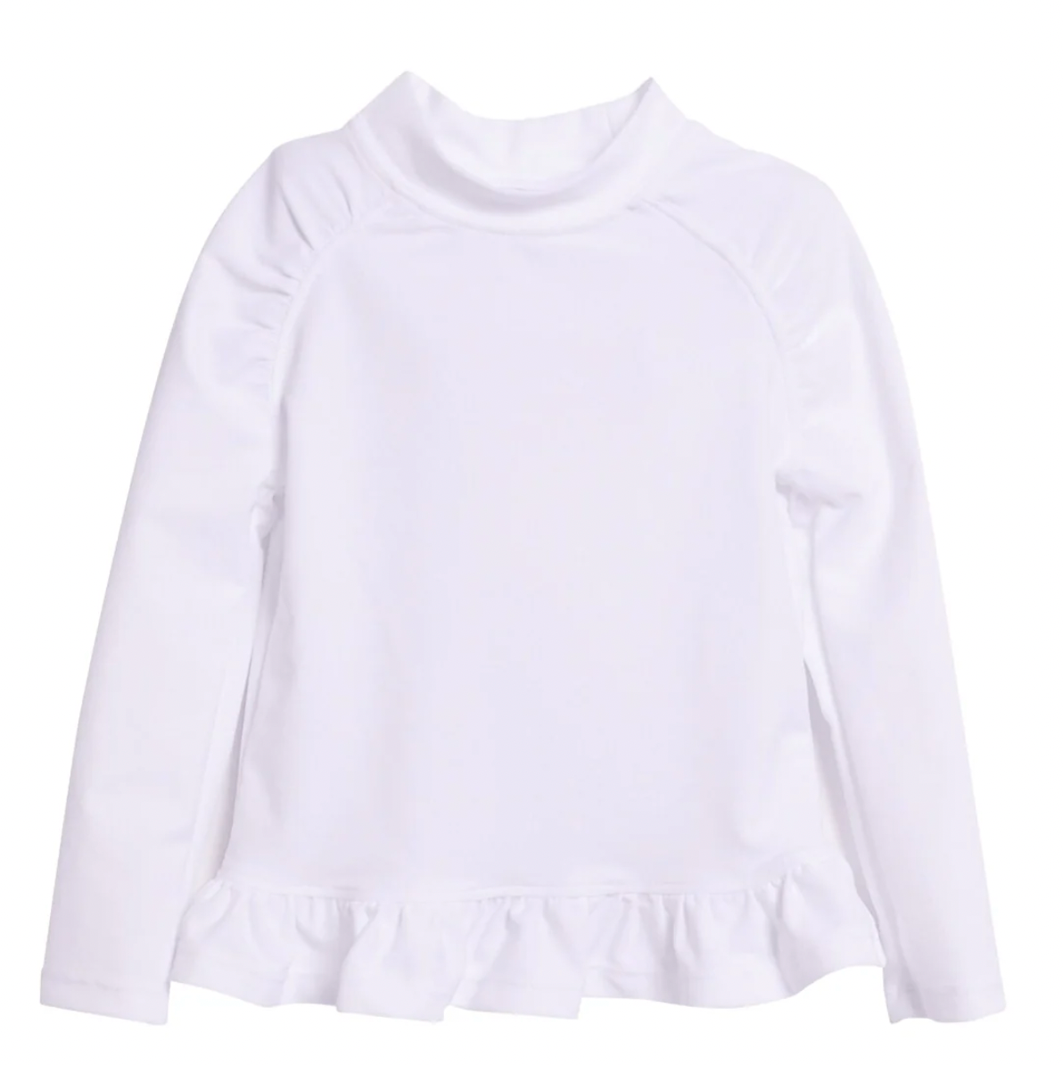 Ruffle Rash Guard - White