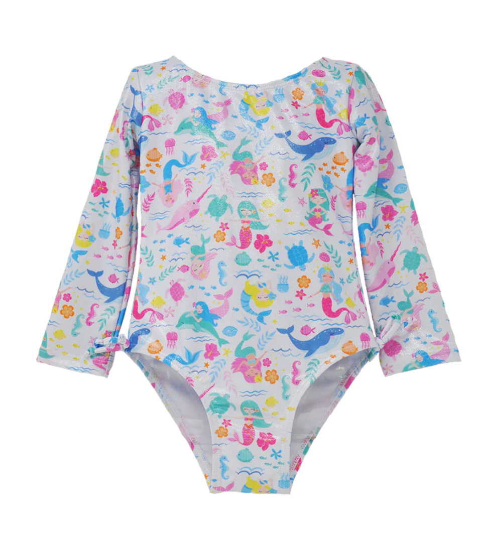 Charlie LS Rash Guard Swim - Mermaid Friends