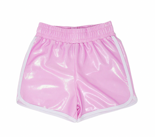 Morgan Retro Swim Shorts - Bubble Gum Sparkle