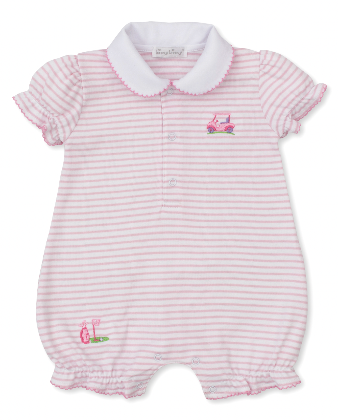 Golf Pink Stripe Short Playsuit