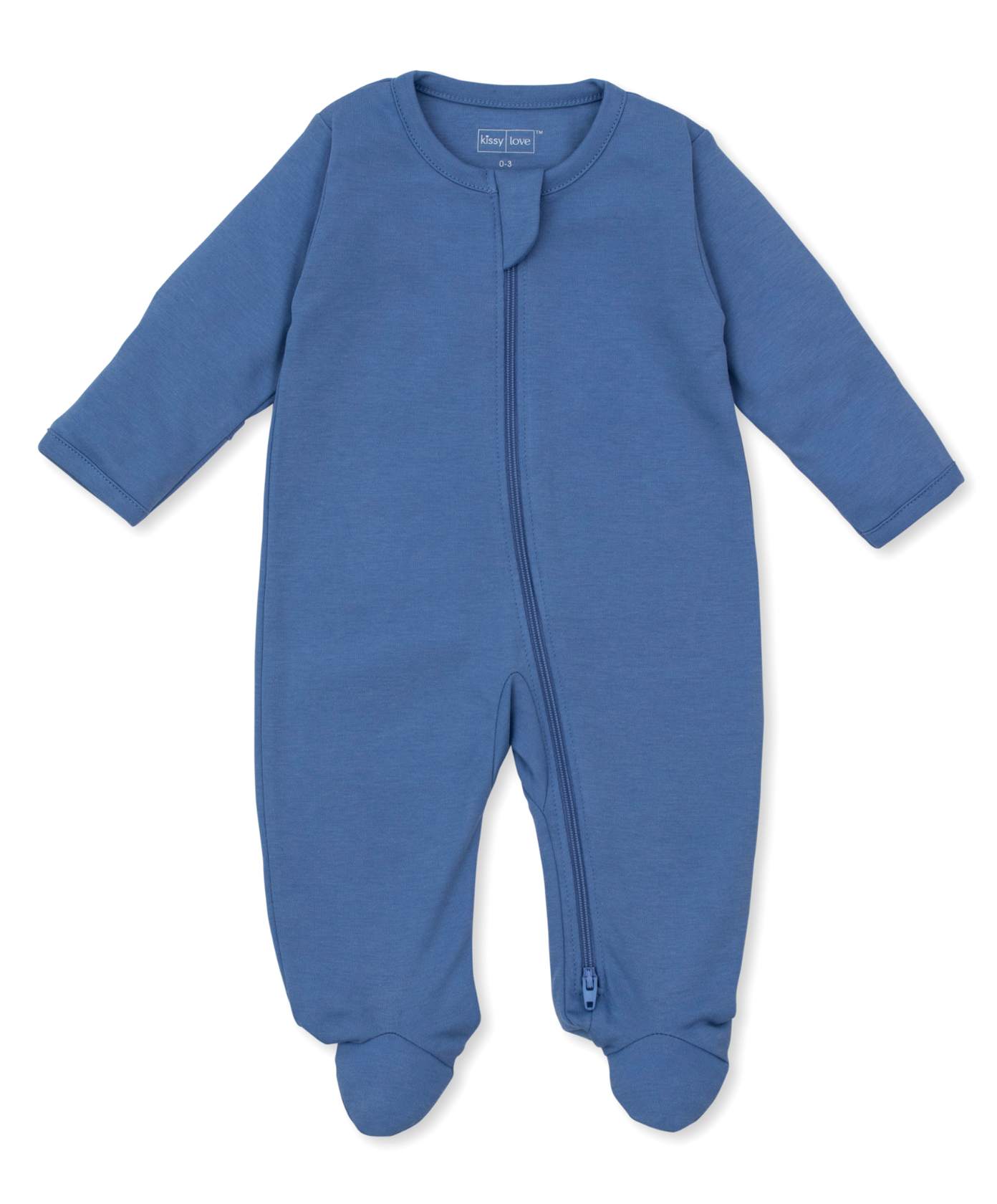 Zipper Footie - Blue