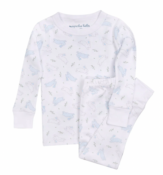 Bunny Hop Long Pajamas - Blue