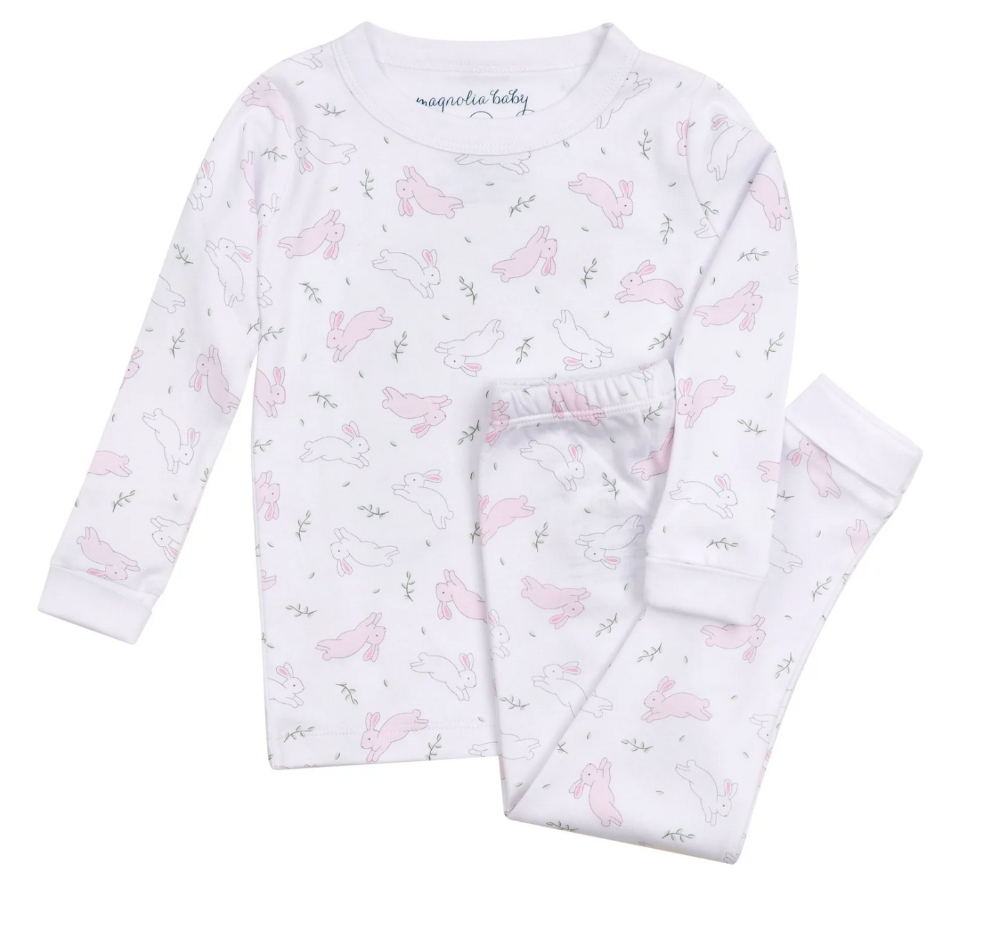 Bunny Hop Long Pajamas - Pink