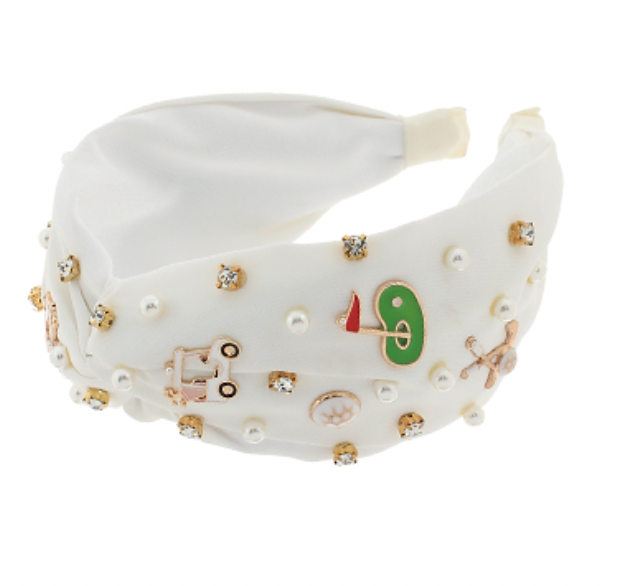 Golf Theme Charm Headband