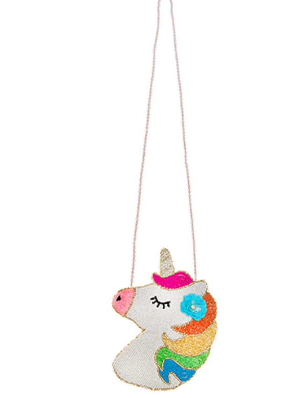 Unicorn Beaded Crossbody Mini Purse