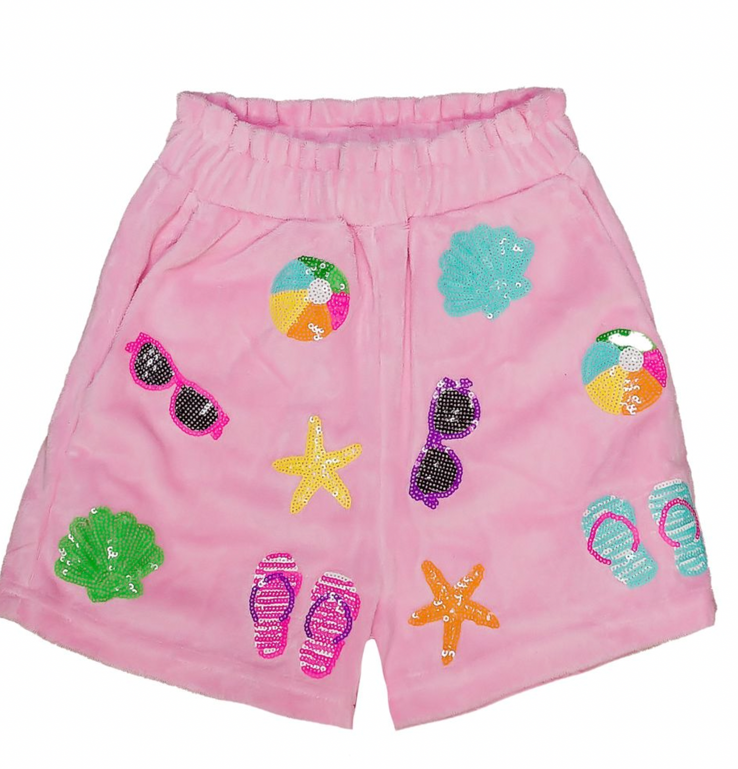 Pink Beach Terry Cloth Shorts