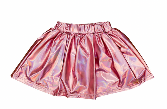 Light Pink Metallic Skort