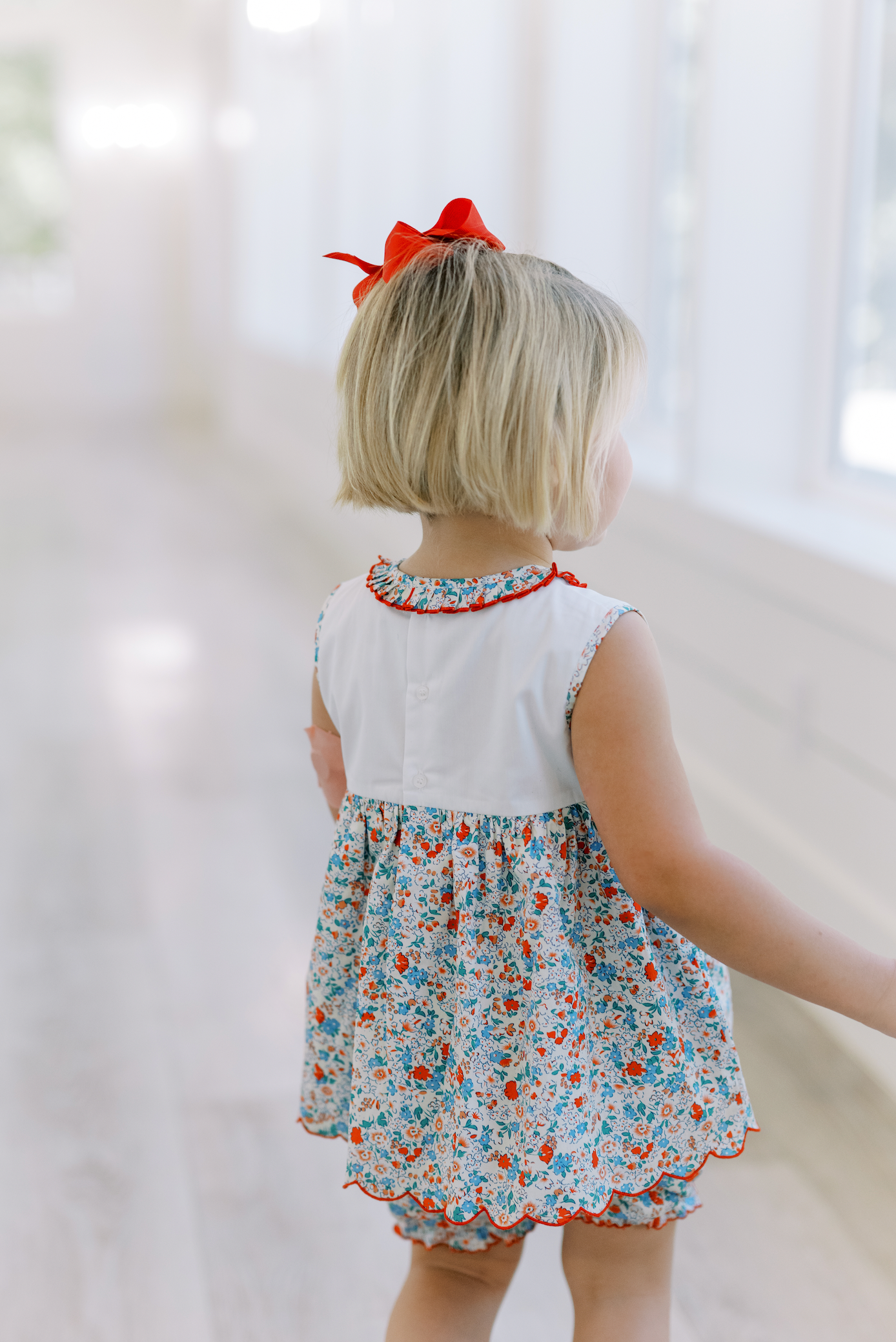 Rosie Red Floral Bloomer Set