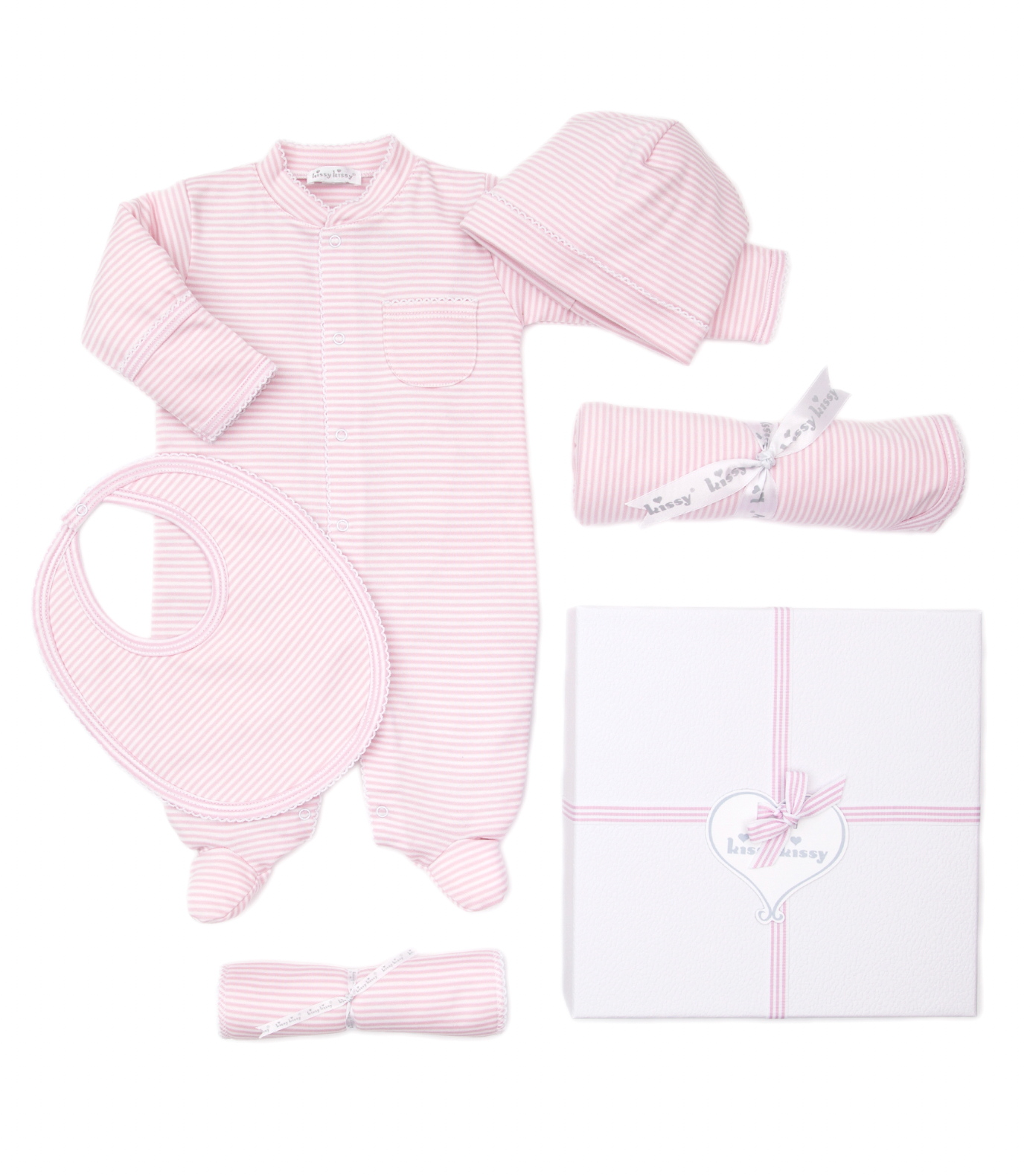 Simple Stripes Pink 5PC Gift Set with Gift Box