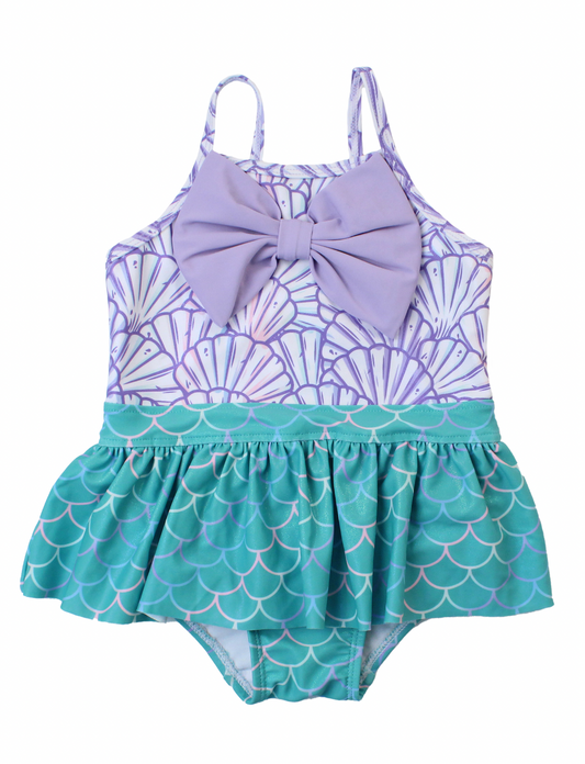 Magical Mermaid Bow Skirted One Piece