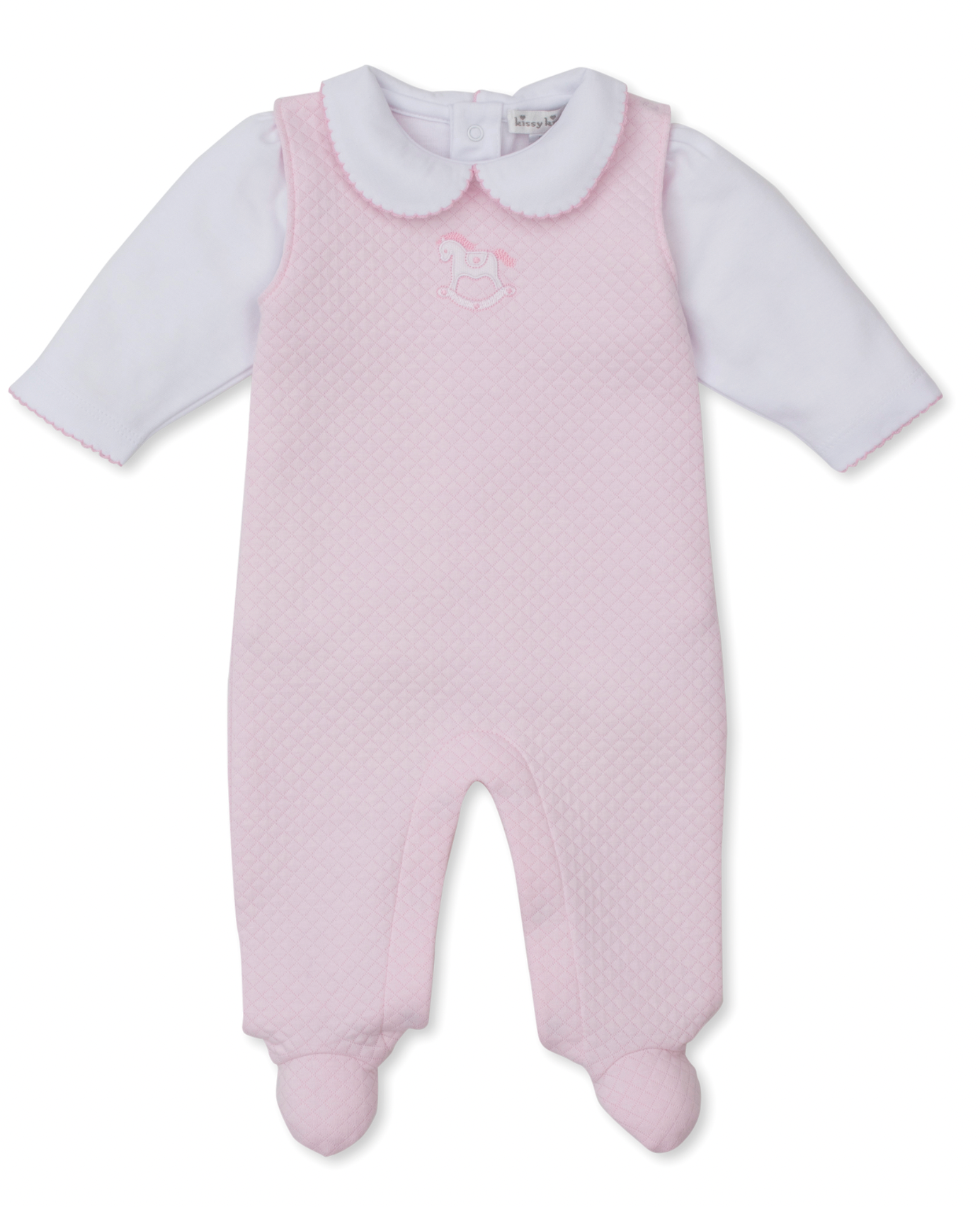 Jacquard Overall Set Mix - Pink Rocking Horse