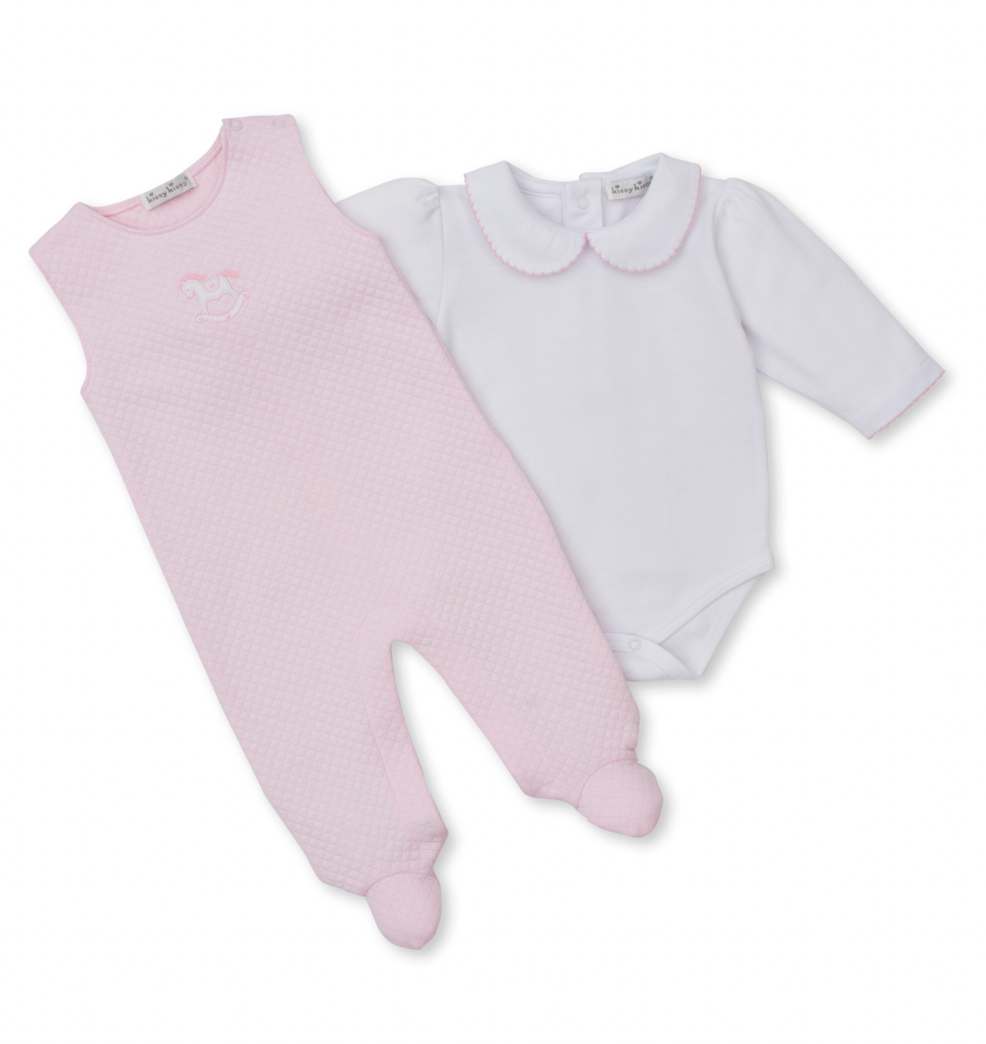 Jacquard Overall Set Mix - Pink Rocking Horse