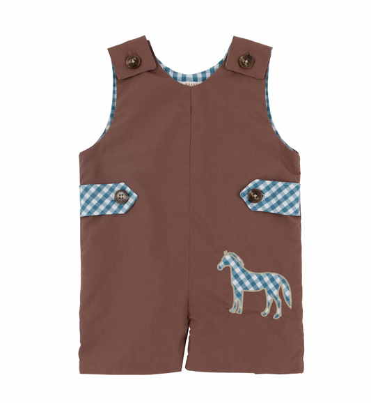 Jack Keene Jon Jon - Gray Bay Brown/Barnsley Blue Gingham