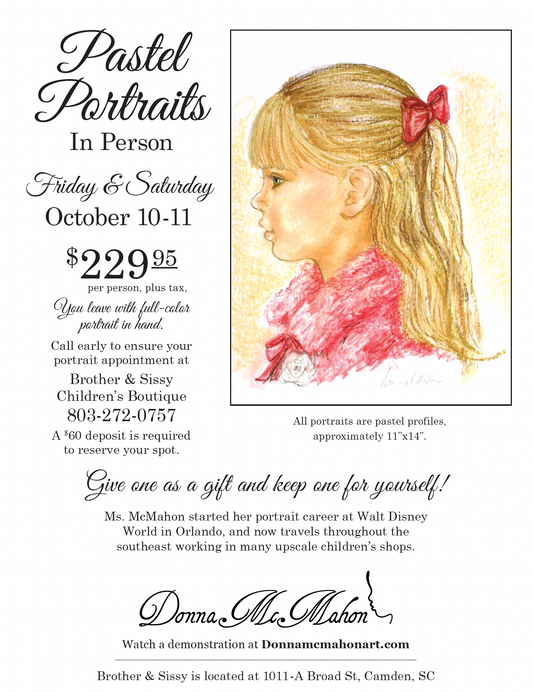 Pastel Portraits with Donna McMahon - OCTOBER 10th