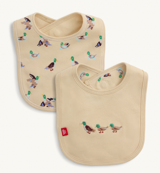 Quack Me Up Organic Cotton Bib W/ Embroidery