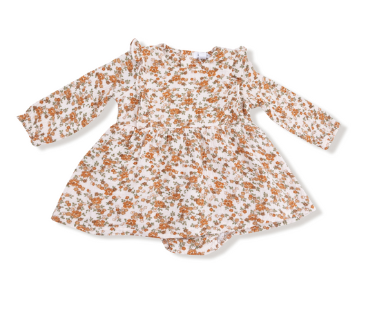 Ruffle LS Bubble W/ Skirt - Prairie Calico