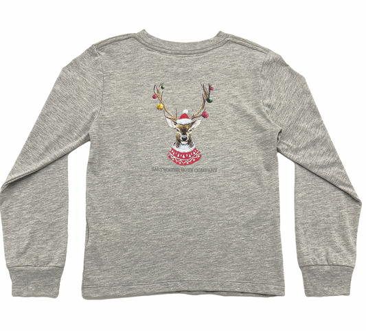 LS Christmas Reindeer Graphic Tee