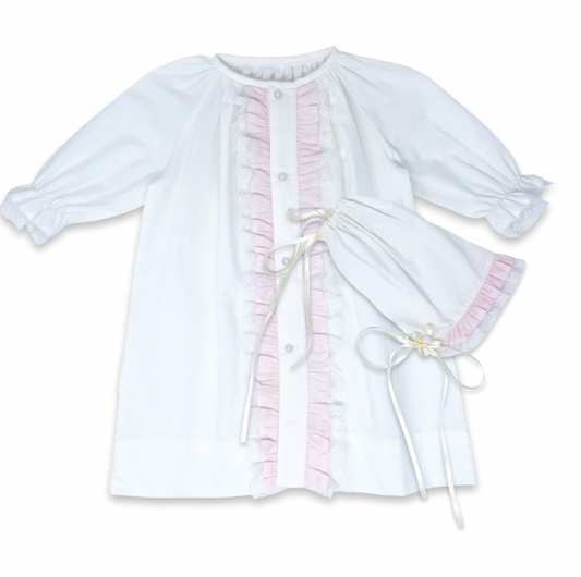 Timeless Daygown Set - Blessings White, Pink