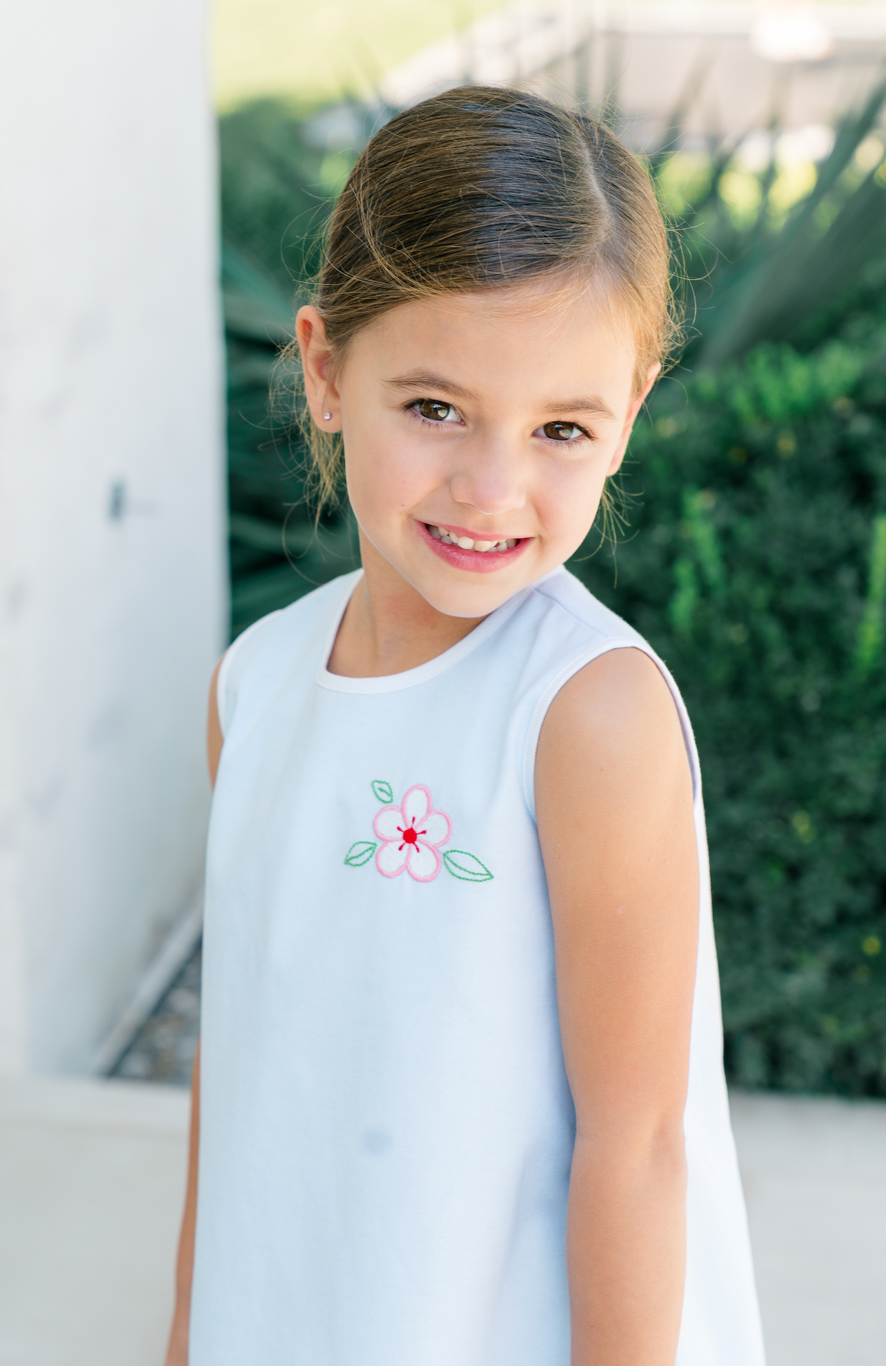 Sybil Blue Sleeveless Girl Dress