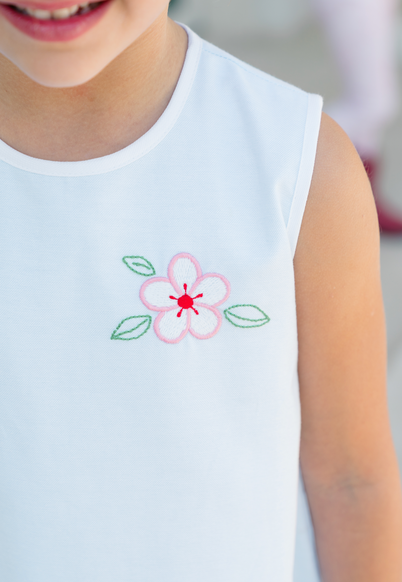 Sybil Blue Sleeveless Girl Dress