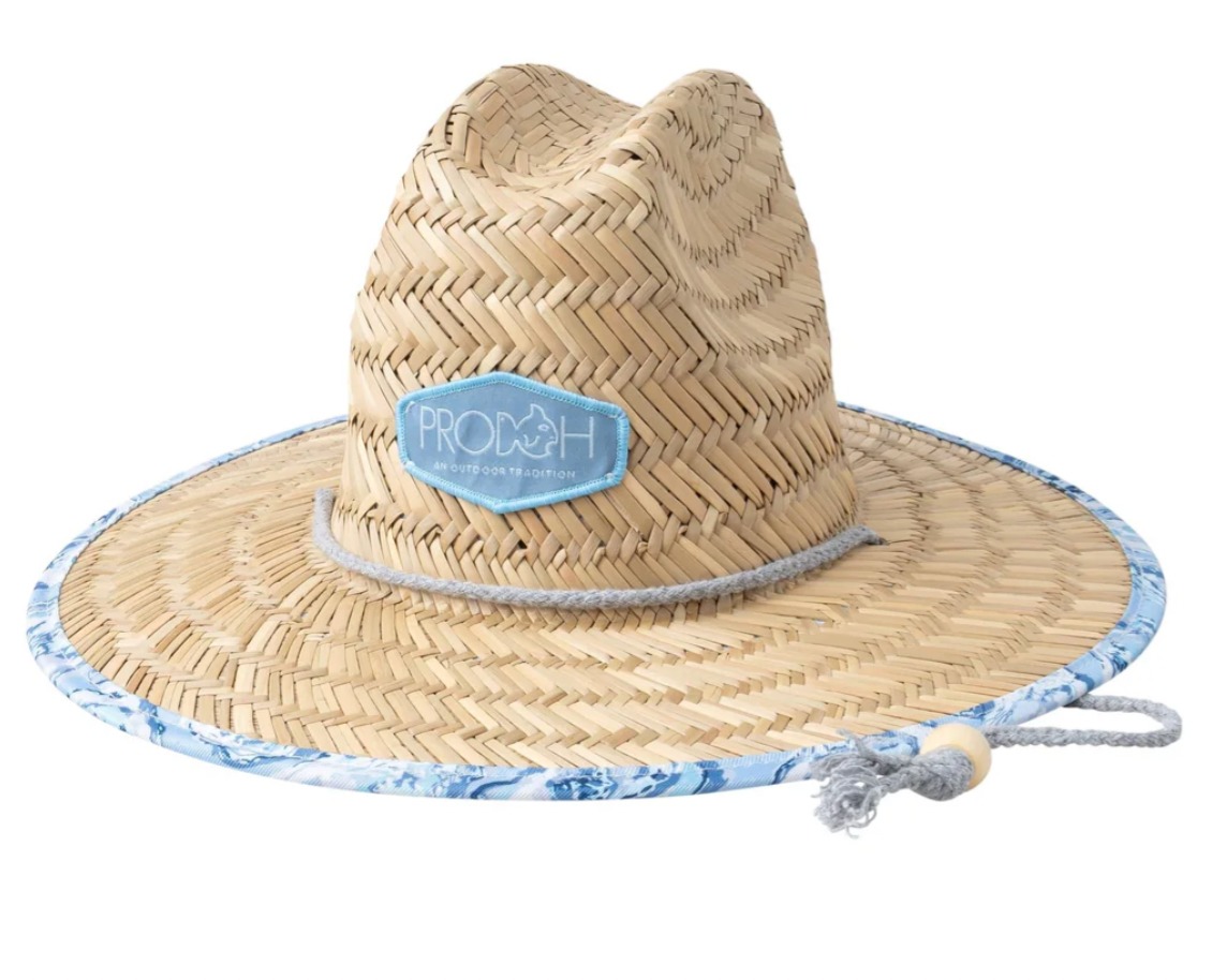 Kids Straw Lifeguard Hat - Oyster Print