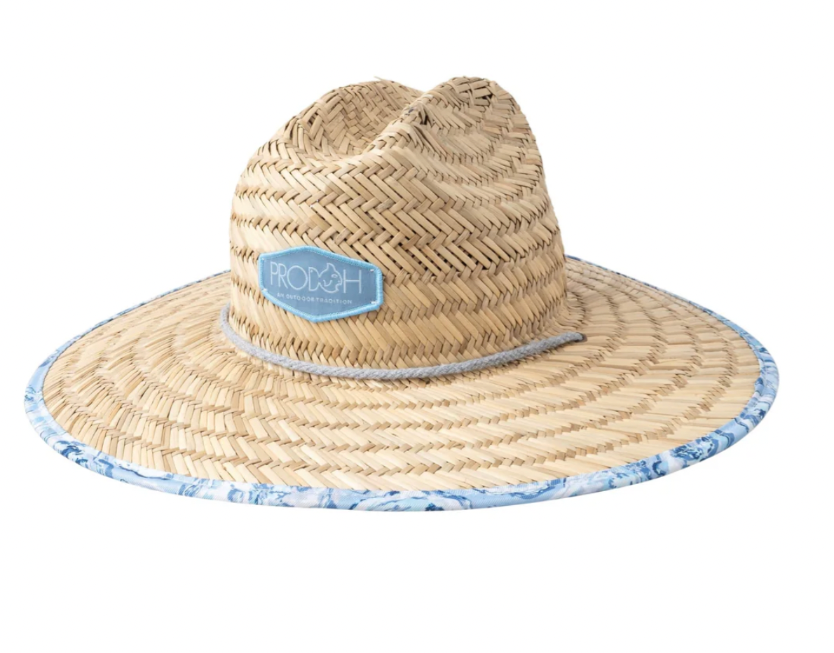 Adult Straw Lifeguard Hat - Oyster Print
