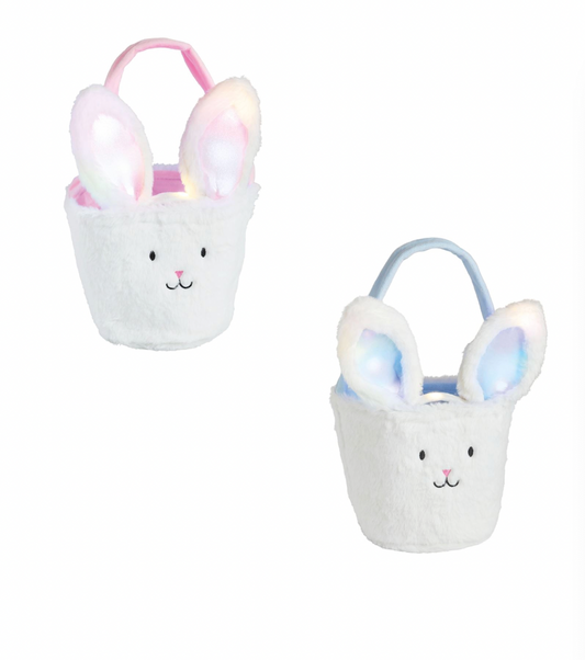 Easter Basket With Light-Up Headband Set