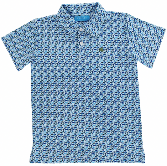 Henry Performance Polo - Blue Shark