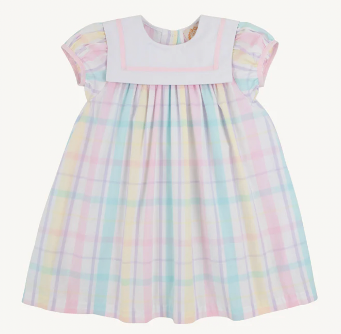 Stewart's Square Collar Dress -Brunch Plate Plaid