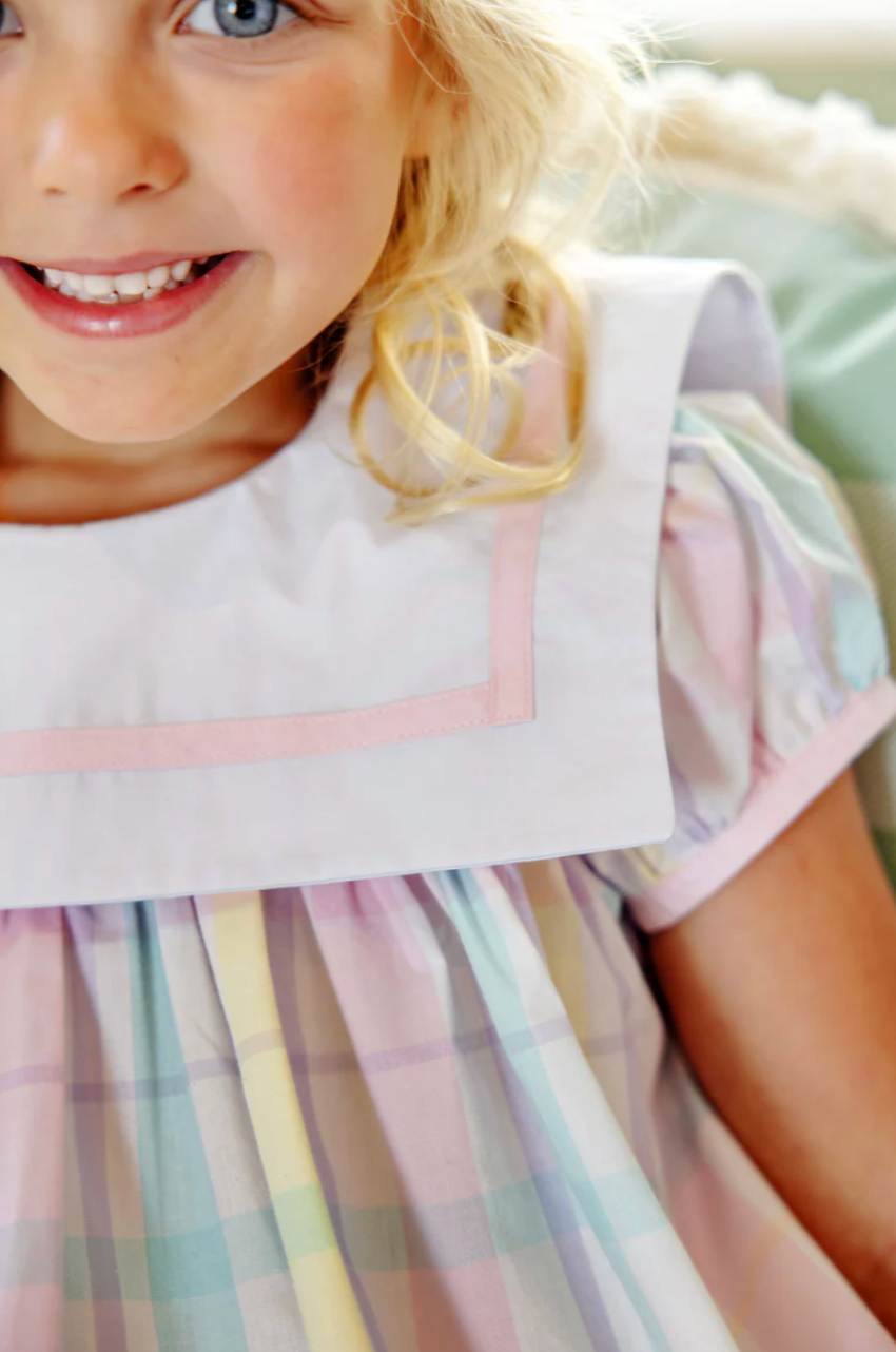 Stewart's Square Collar Dress -Brunch Plate Plaid