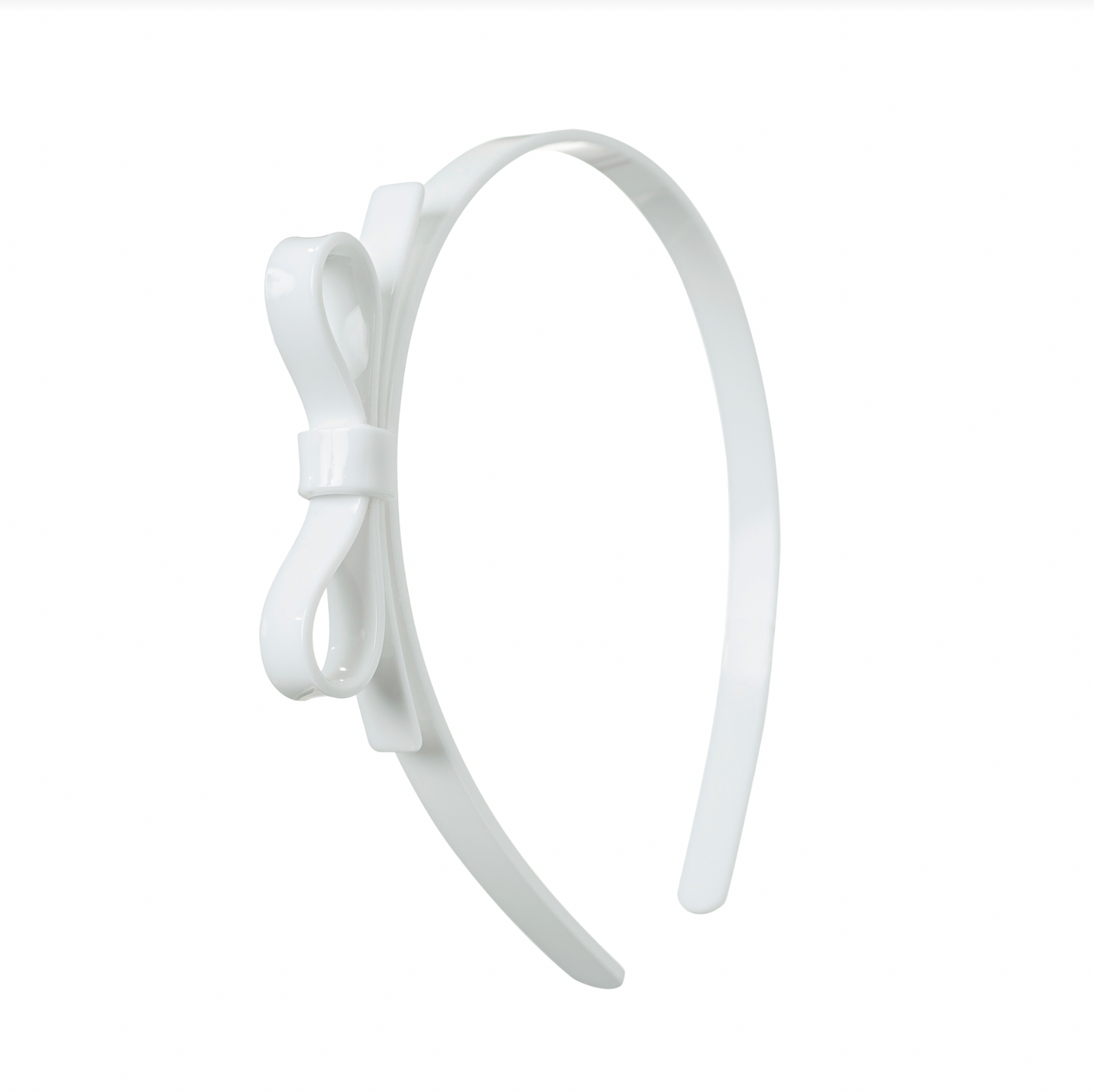 White Thin Bow Headband