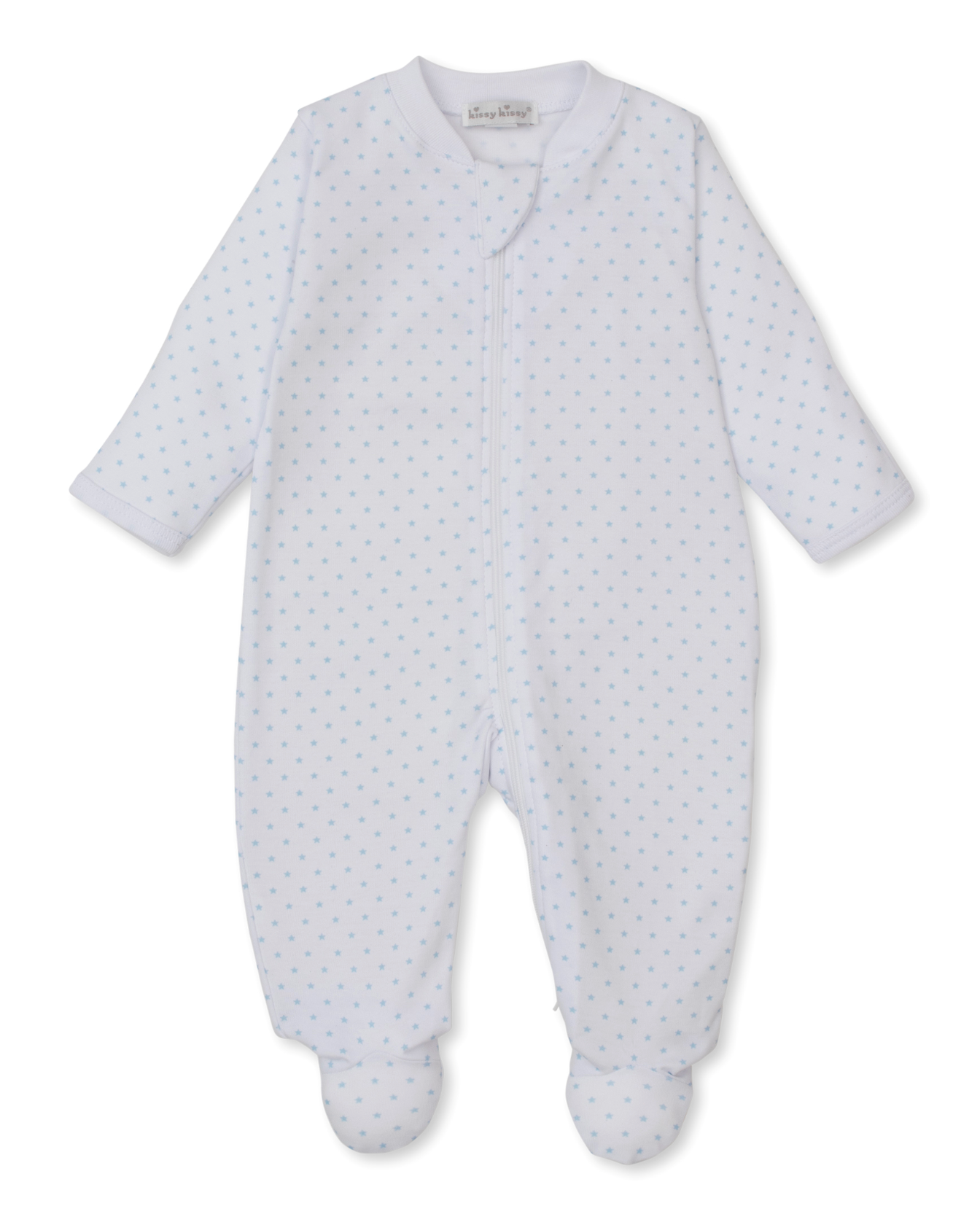 Blue Star Footie with Zipper