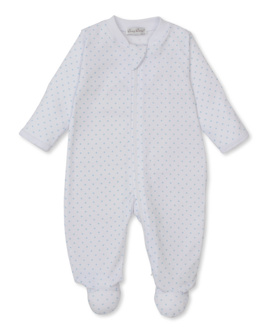 Blue Star Footie with Zipper